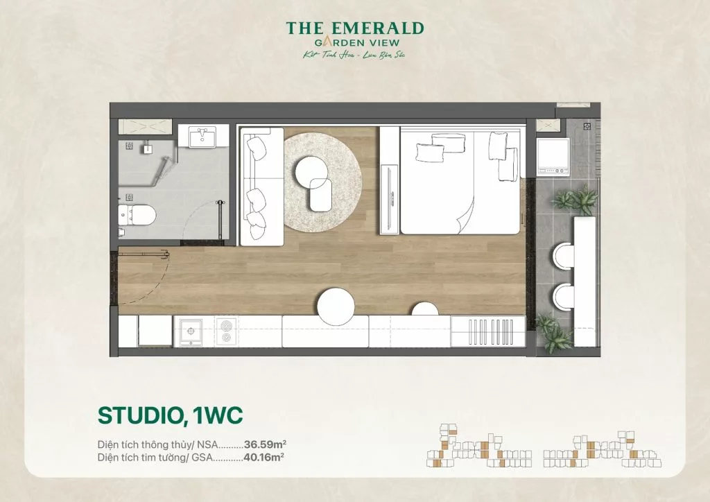 Thiết kế căn Studio